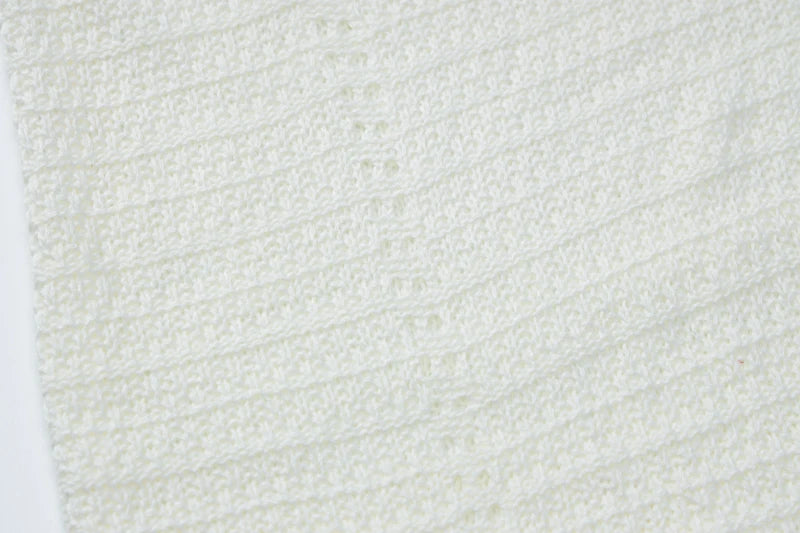 Knitted Crotchet Summer Set
White