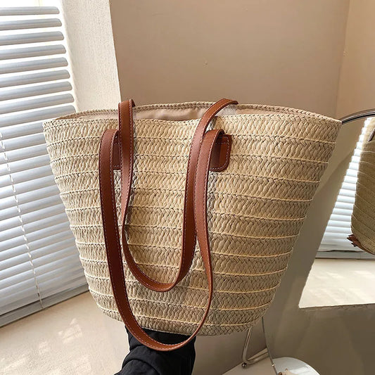 Braided Basket Top-handle Bag